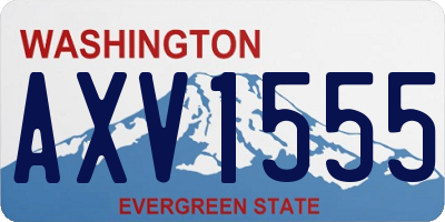 WA license plate AXV1555