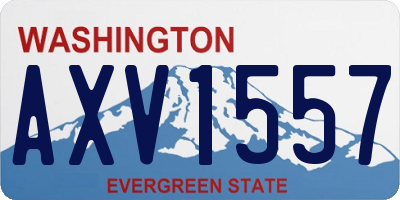 WA license plate AXV1557