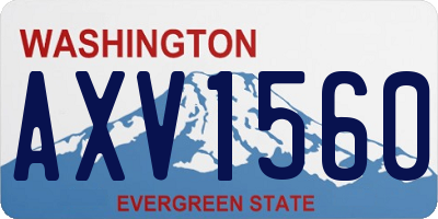 WA license plate AXV1560
