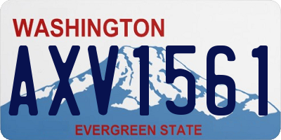 WA license plate AXV1561