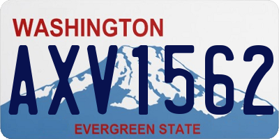 WA license plate AXV1562