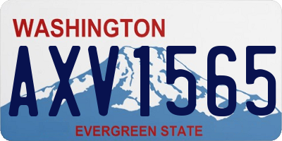 WA license plate AXV1565