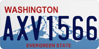 WA license plate AXV1566