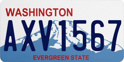 WA license plate AXV1567