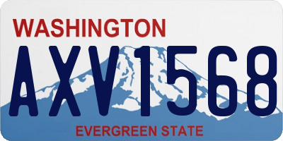 WA license plate AXV1568