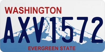 WA license plate AXV1572