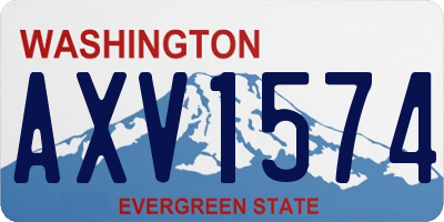 WA license plate AXV1574
