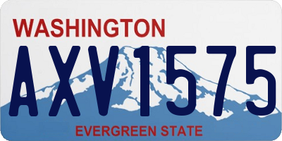 WA license plate AXV1575