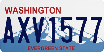 WA license plate AXV1577