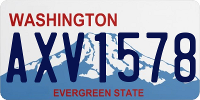 WA license plate AXV1578