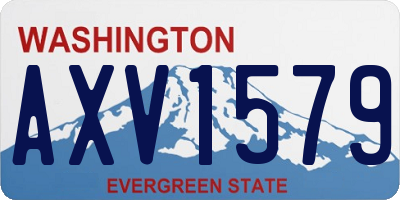 WA license plate AXV1579