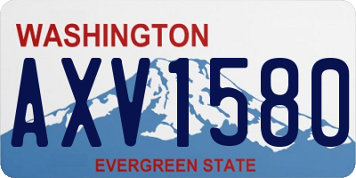 WA license plate AXV1580