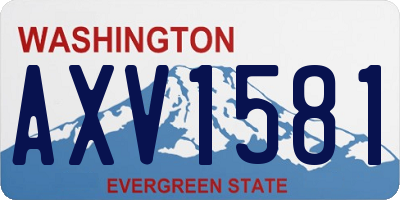 WA license plate AXV1581