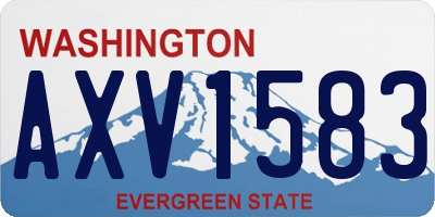 WA license plate AXV1583