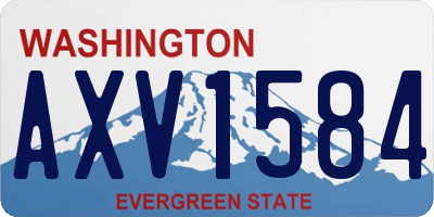 WA license plate AXV1584