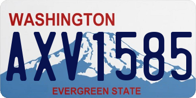 WA license plate AXV1585