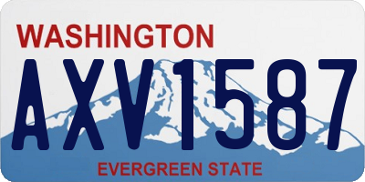WA license plate AXV1587
