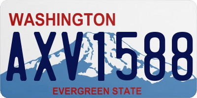 WA license plate AXV1588
