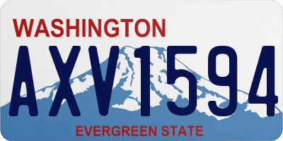 WA license plate AXV1594