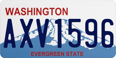 WA license plate AXV1596