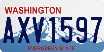WA license plate AXV1597