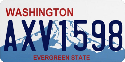 WA license plate AXV1598