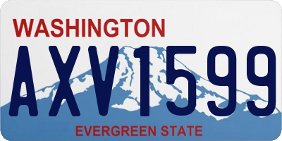WA license plate AXV1599