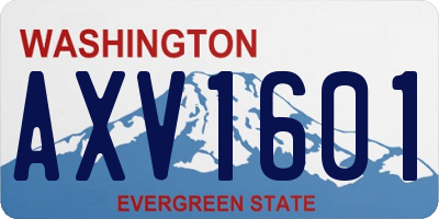 WA license plate AXV1601