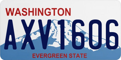 WA license plate AXV1606