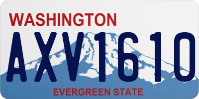 WA license plate AXV1610