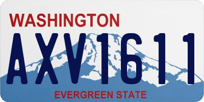 WA license plate AXV1611