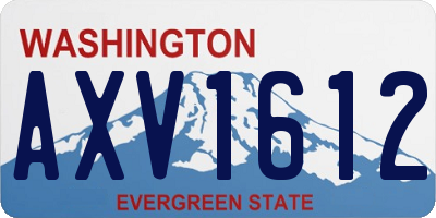 WA license plate AXV1612