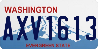 WA license plate AXV1613