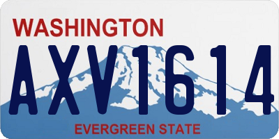 WA license plate AXV1614