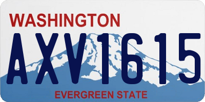 WA license plate AXV1615