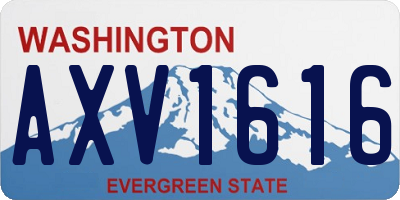 WA license plate AXV1616