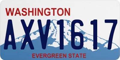WA license plate AXV1617