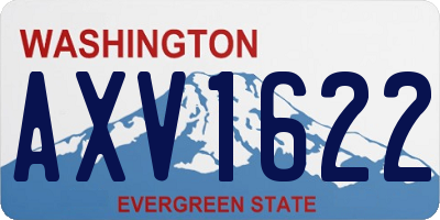 WA license plate AXV1622