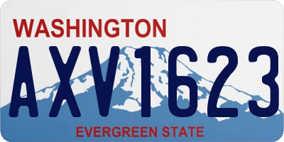 WA license plate AXV1623