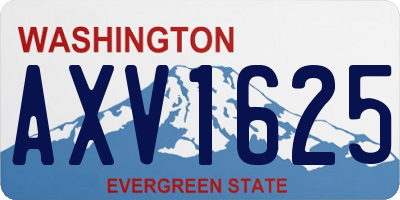 WA license plate AXV1625