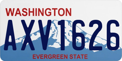 WA license plate AXV1626