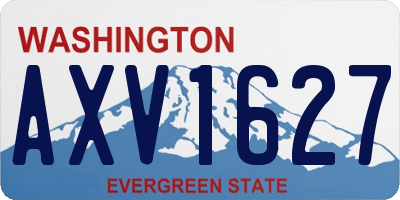 WA license plate AXV1627