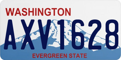 WA license plate AXV1628