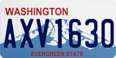 WA license plate AXV1630