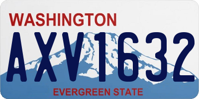 WA license plate AXV1632