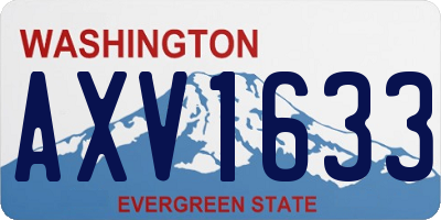 WA license plate AXV1633
