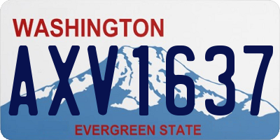 WA license plate AXV1637