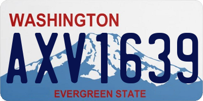 WA license plate AXV1639
