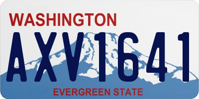 WA license plate AXV1641