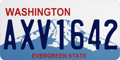 WA license plate AXV1642